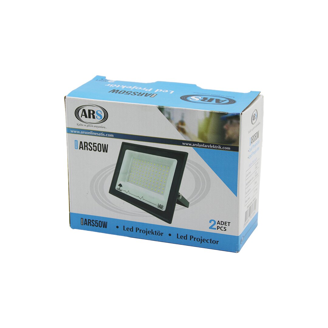 2PCS 50W LED Projector 15X11.5CM 120° Beam Angle 50,000H Lif