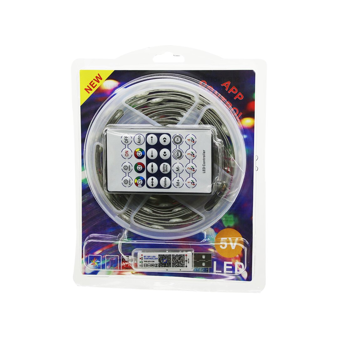 9MT Remote Control USB RGB LED Strip 0.4W/M - 20lm/led -20+5