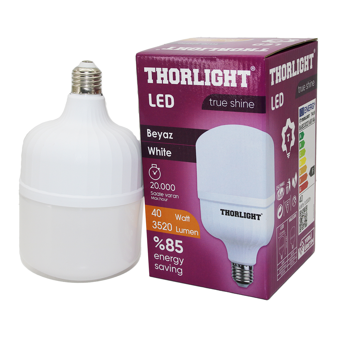 THORLIGHT 40W E27 Torch T-Shape White LED Bulb T-40B
