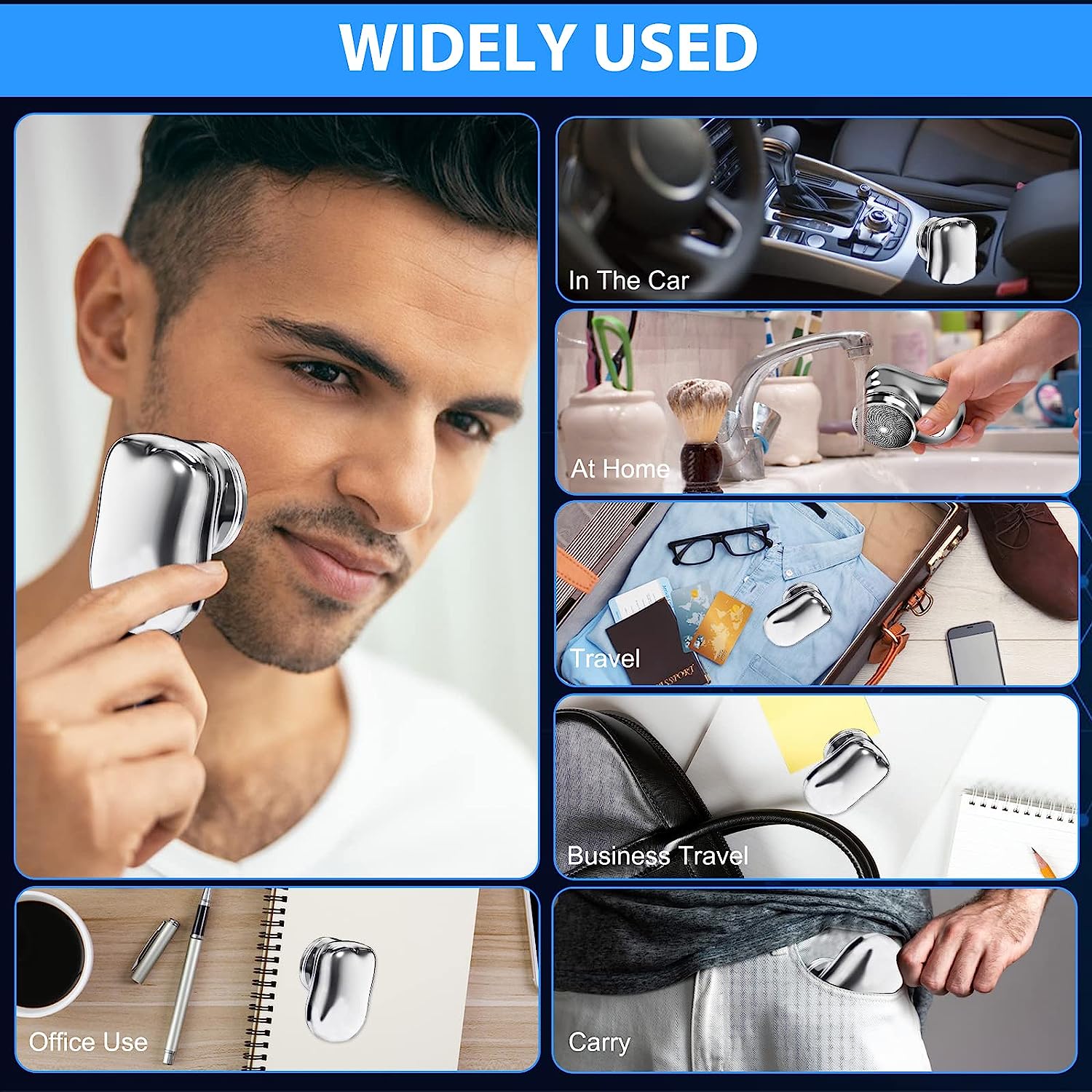 Mini Shaver Zero Beard Portable Rechargeable Trimmer IPX6 (5563) #5