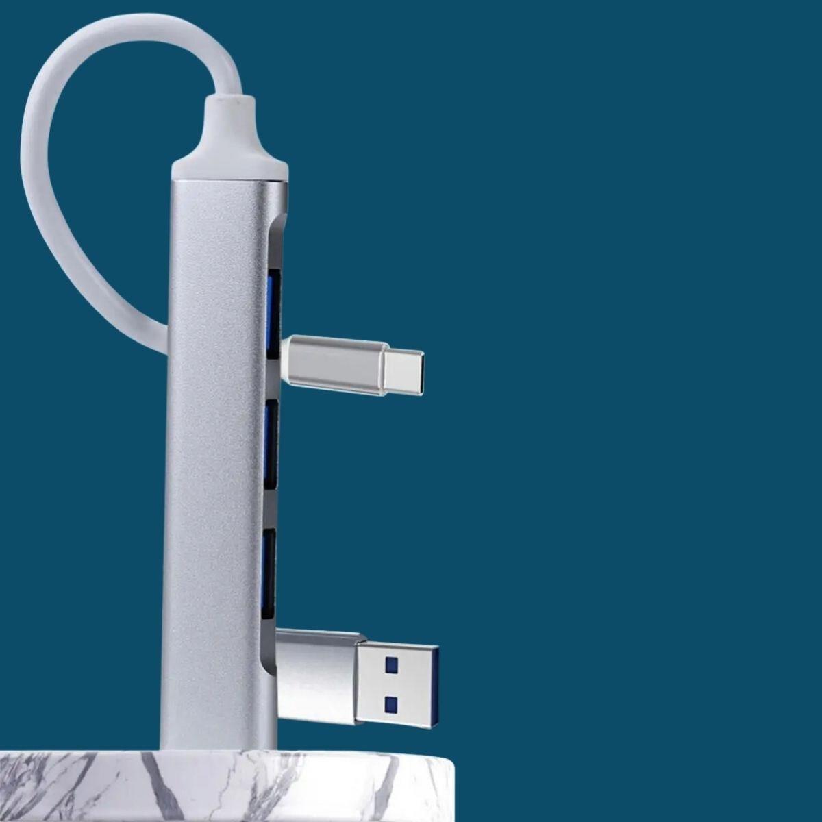 4-Port Ultra-Slim USB Hub TYPE-C Multi-Interface Adapter (5563) #5