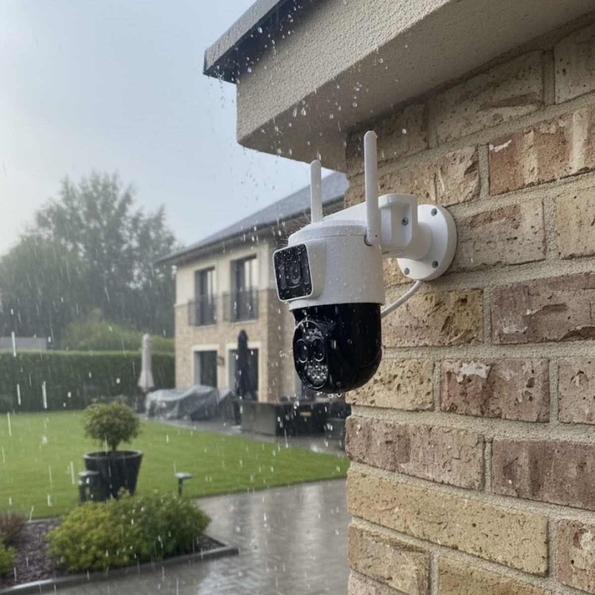 3-Camera Wired Smart Security Camera – 360° PTZ, Dual Antenna WiFi IP #5