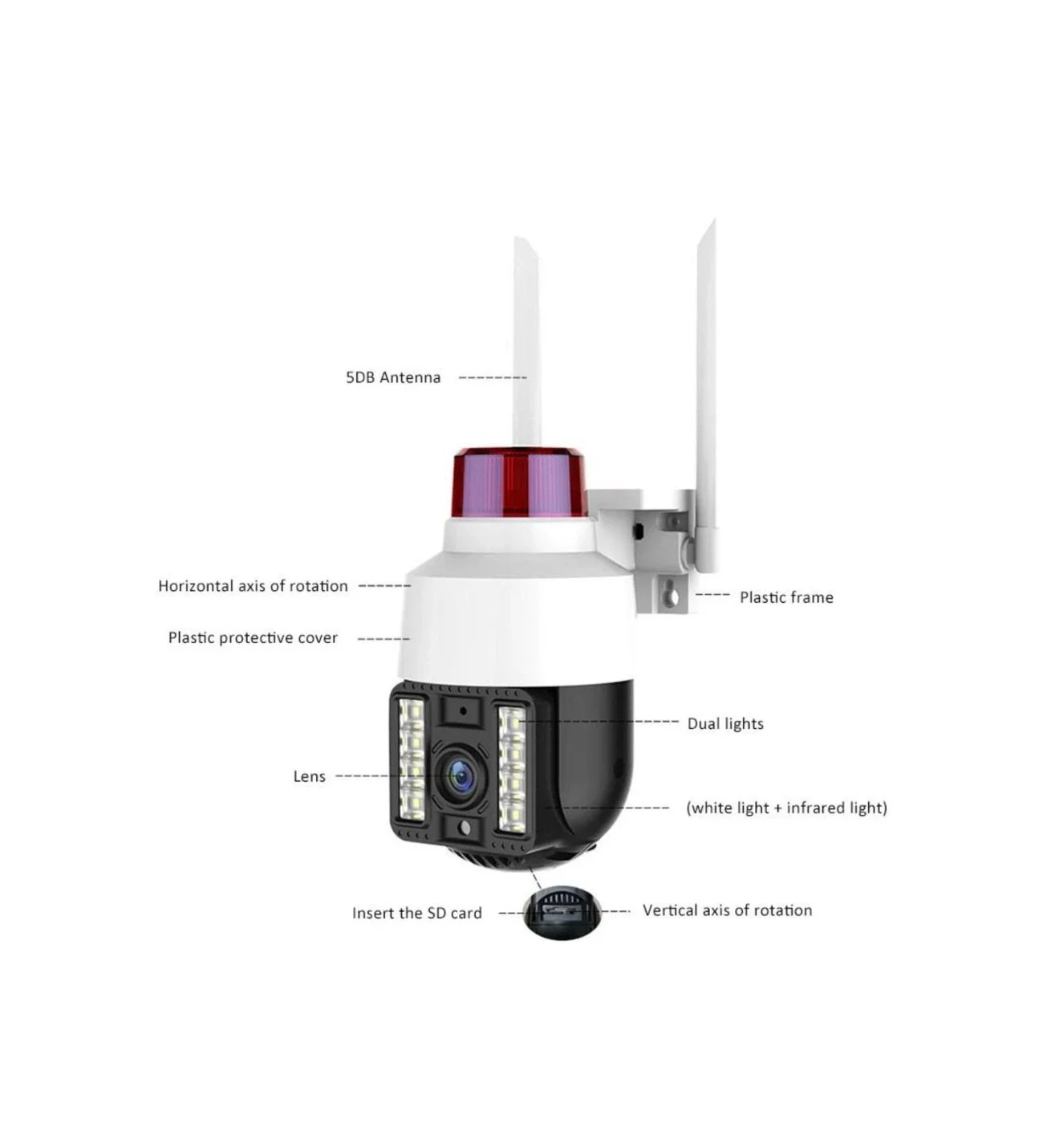 INT-CMR21 SD Card Smart WiFi PTZ Security Camera Night Color #4