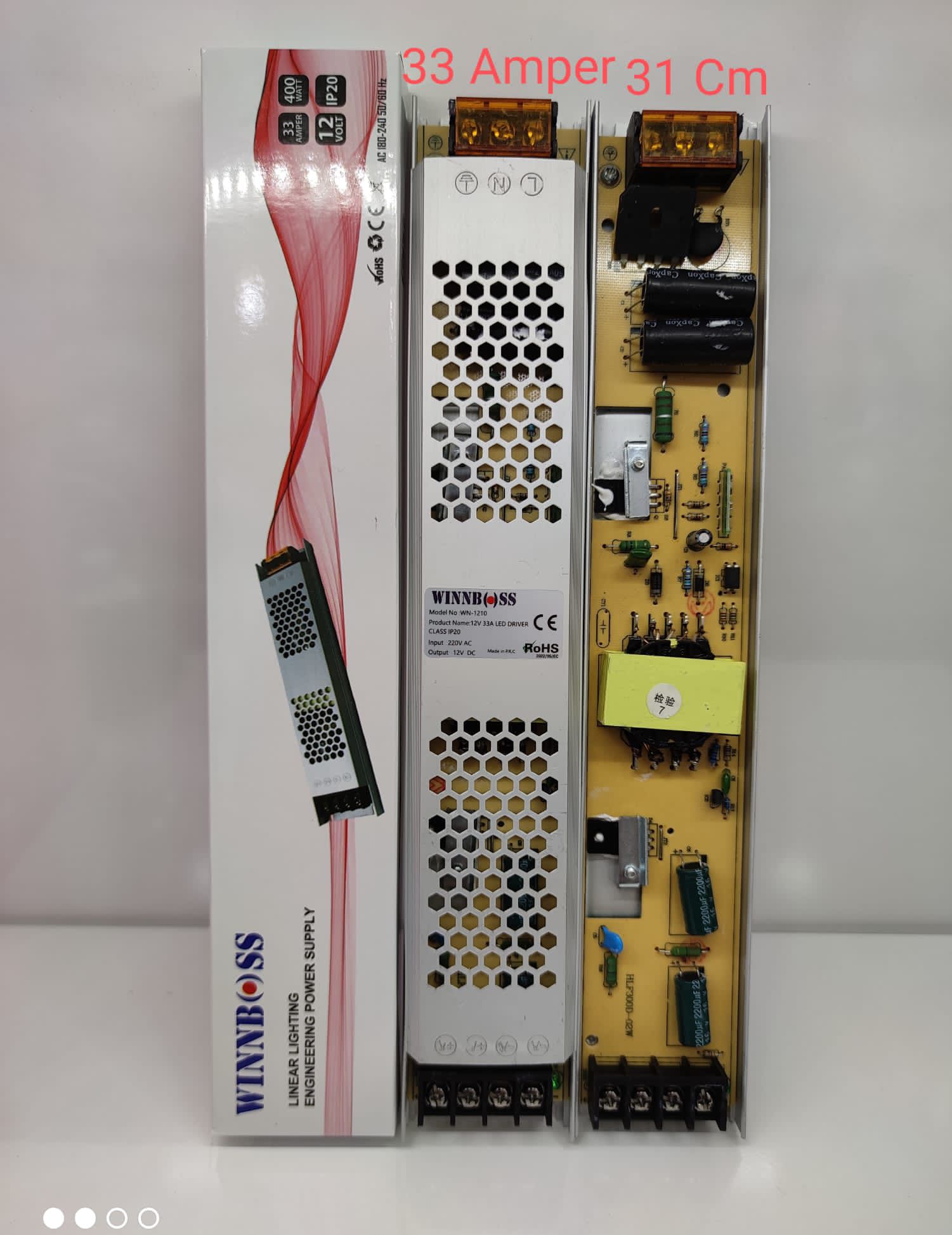 12V-33A-400W-IP20 ULTRA SLİM TRAFO (5563)