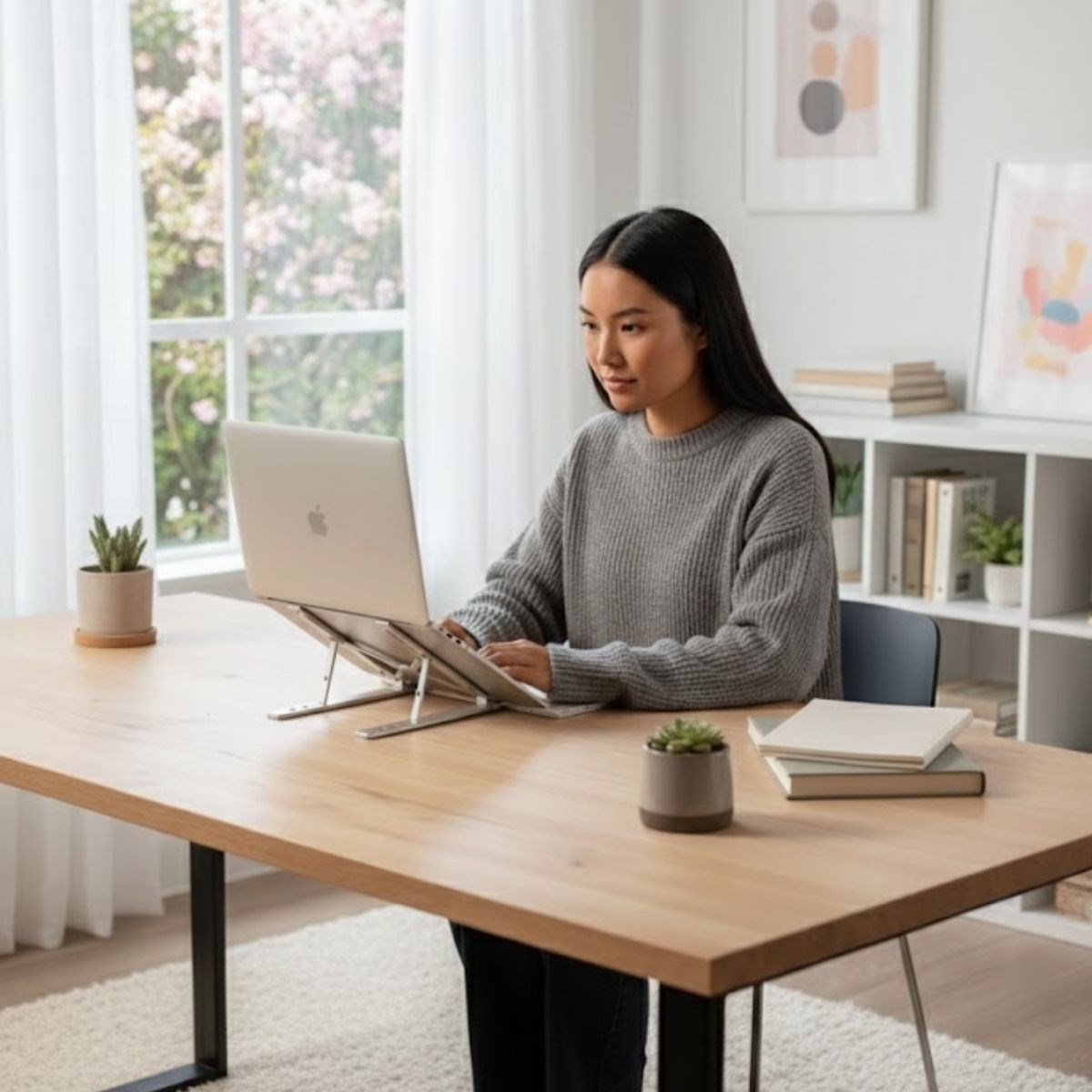 Plastik Katlanır Tablet Standı – Ayarlanabilir Açılı, Taşınabilir Masaüstü Telefon ve Tablet Tutucu Stand (5563) #2