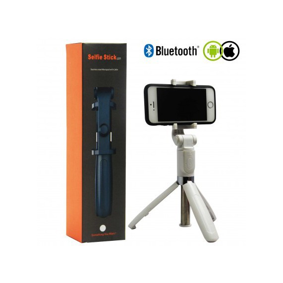 Selfie Stick L01 Bluetooth Kumandalı Selfie Çubuğu Tripod Monopod (5563) #3