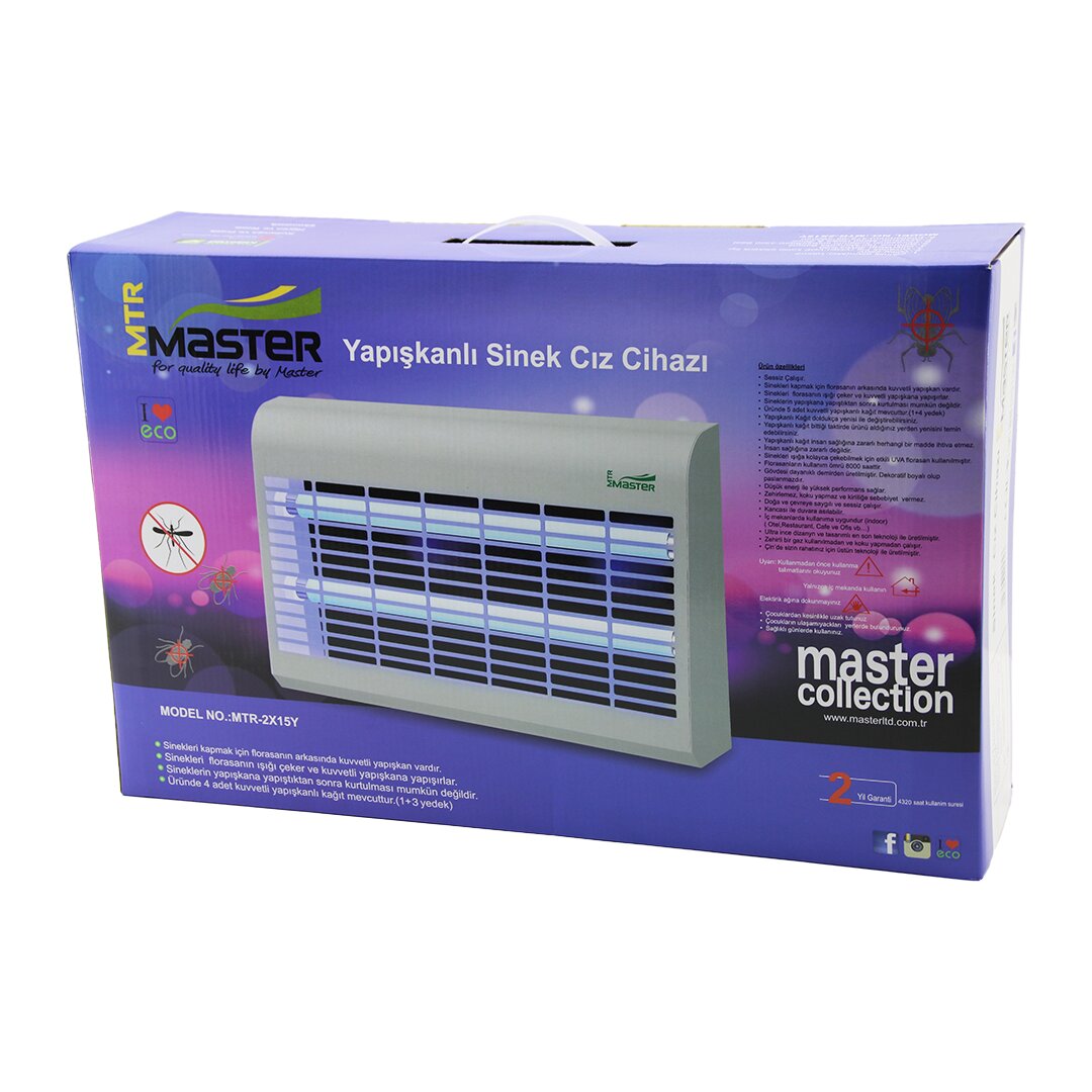 MASTER MTR-2X15Y  YAPIŞKANLI  SİNEK ÖLDÜRÜCÜ CIZ CİHAZI MAKİ