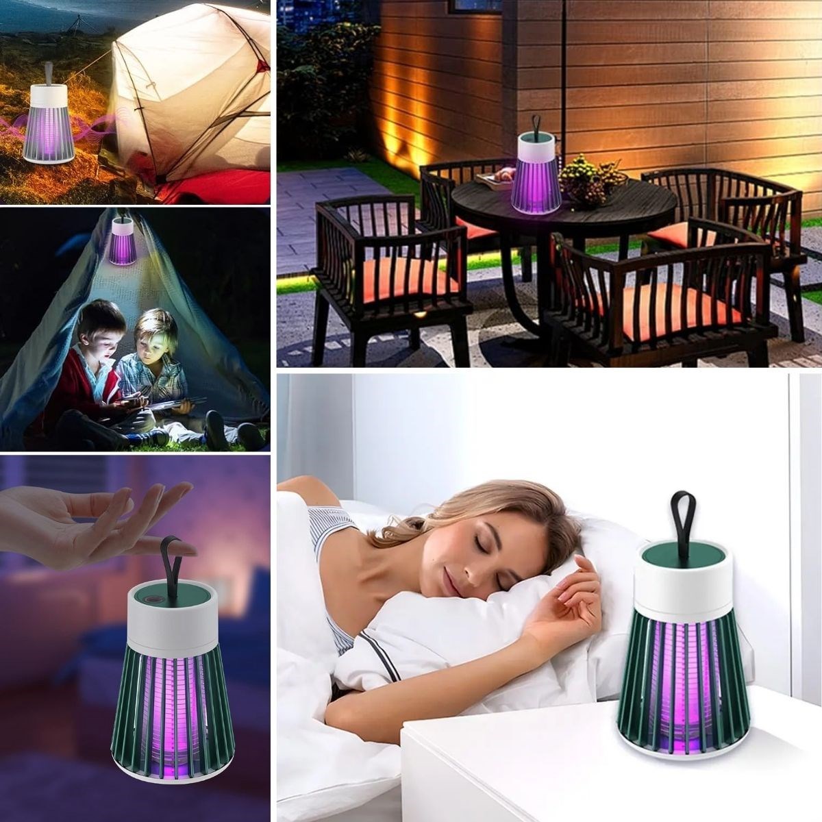 İç ve Dış Mekanlar İçin Şarjlı Sinek Öldürücü Sivrisinek Kovucu,UV Işıklı Sineksavar Taşınabilir Gece Lambası (5563) #2
