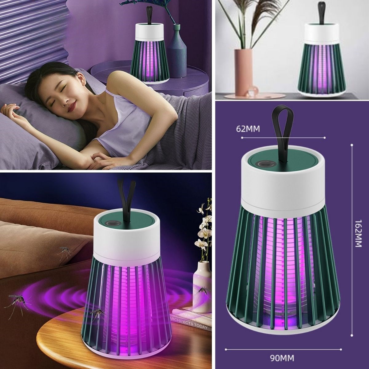 İç ve Dış Mekanlar İçin Şarjlı Sinek Öldürücü Sivrisinek Kovucu,UV Işıklı Sineksavar Taşınabilir Gece Lambası (5563) #5
