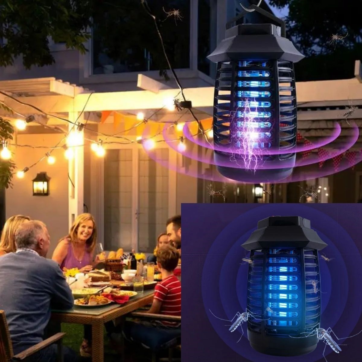 LED-Fliegenfalle mit Griff 2W UV-Licht Fliegenkiller Gerät (5563) #4