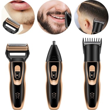 Triple Head Electric Shaver Men's Hair Beard Grooming Kit (5563) #2