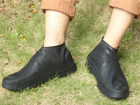 Silikon Ayakkabı Kılıfı Kaymaz Su Kir Geçirmez   L Beden Siyah (5563) #2