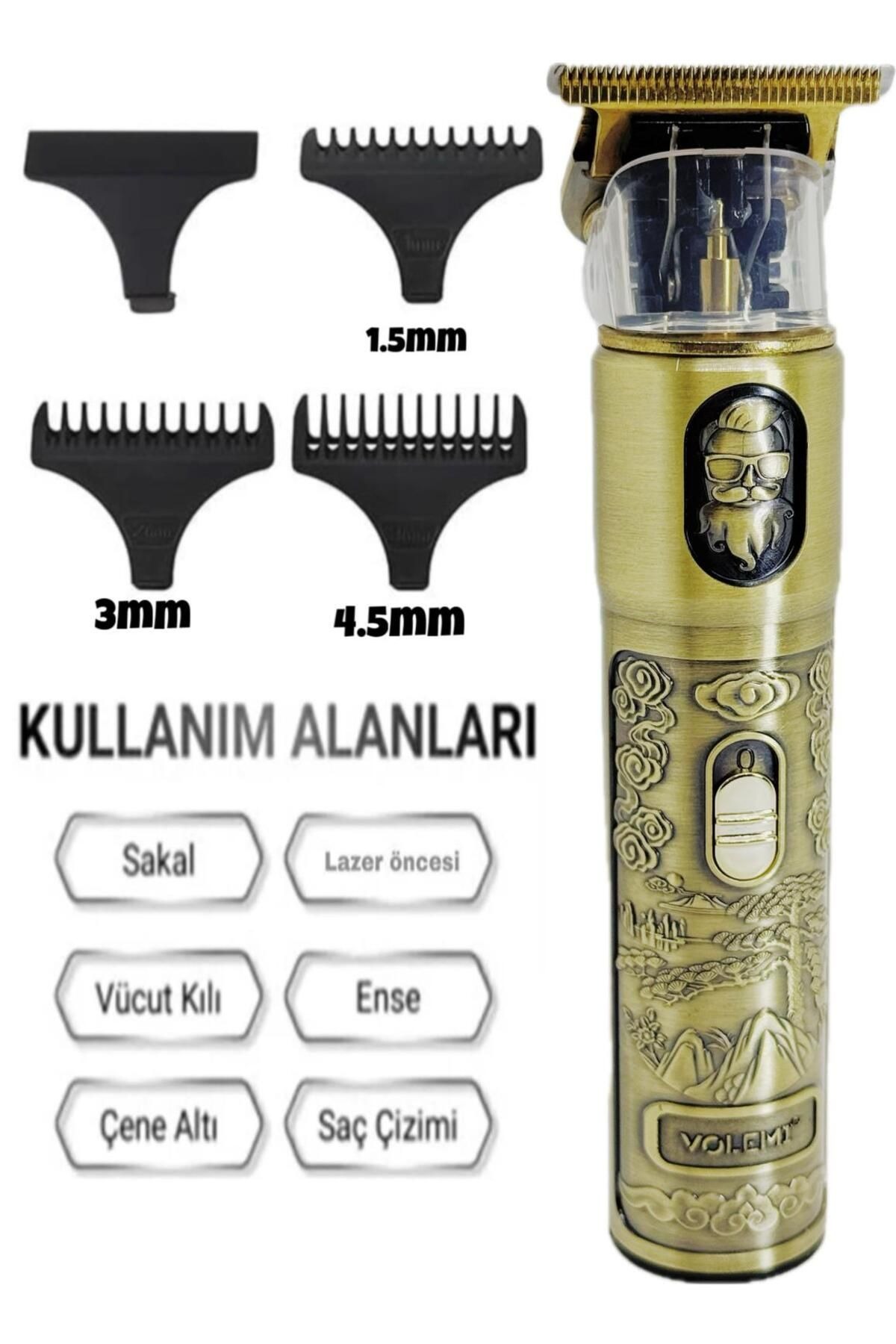 Dijital Göstergeli Saç Sakal Tıraş Makinesi - Sıfıra Yakın - IP-1949 (5563) #4