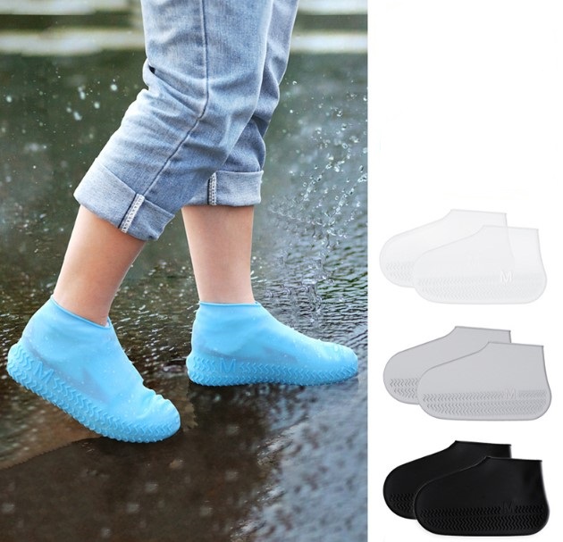 Silikon Ayakkabı Kılıfı Kaymaz Su Kir Geçirmez   M Beden Siyah (5563) #2