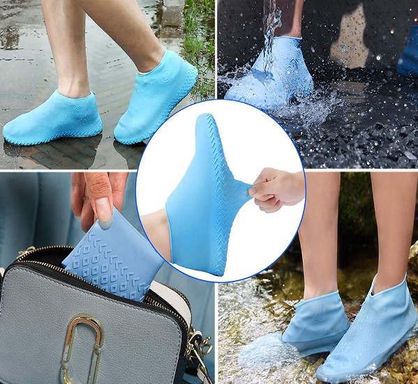 Silikon Ayakkabı Kılıfı Kaymaz Su Kir Geçirmez   M Beden Siyah (5563) #5