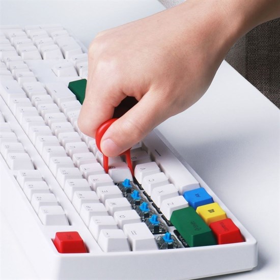 Çok Amaçlı Kırmızı Hassas Fırça Başlıklı  Bilgisayar Laptop Temizleme Fırçası (5563) #3