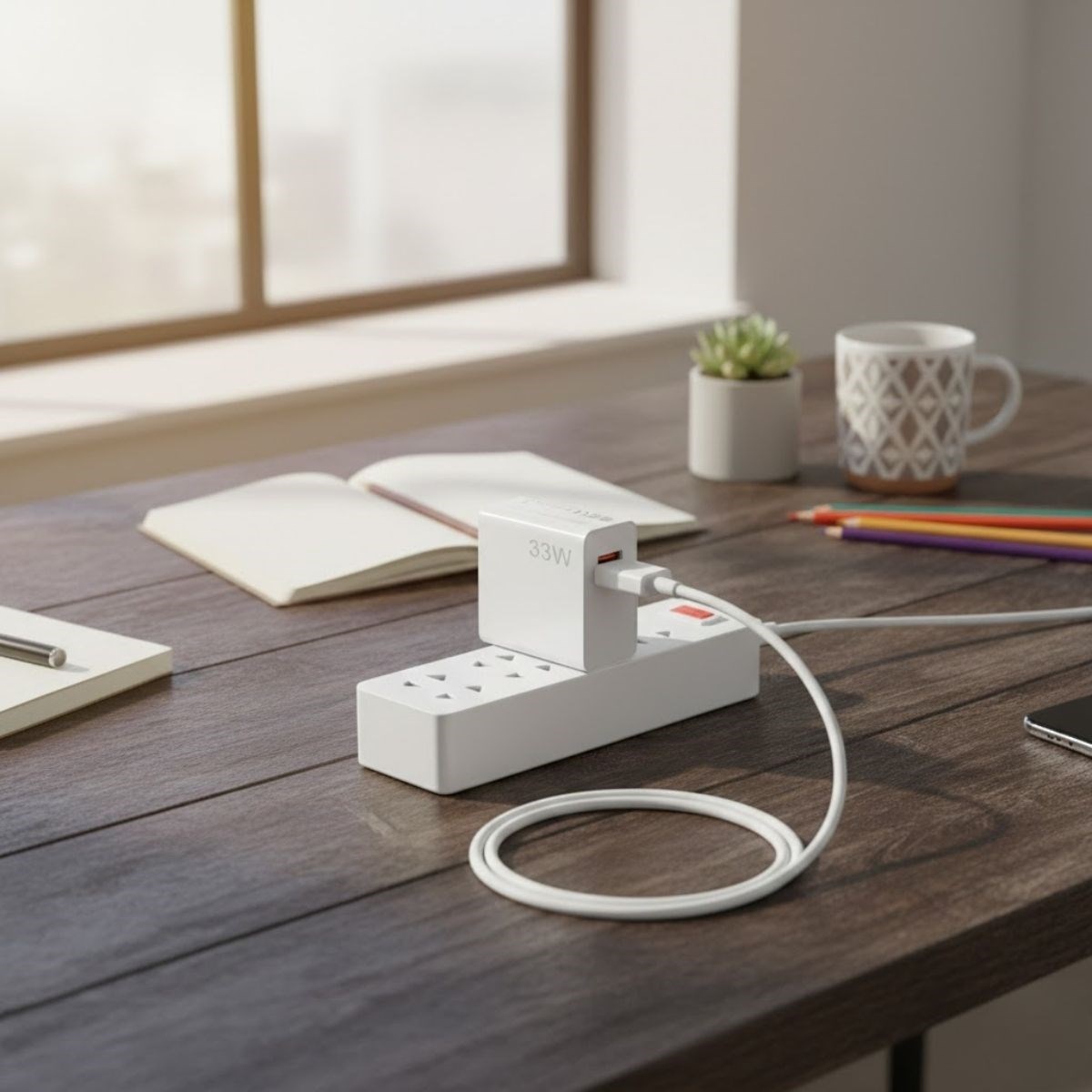 33W Hızlı Şarj Adaptörü – Type-C Kablolu, USB Çıkışlı, Akıllı Şarj Destekli Duvar Tipi Şarj Cihazı (5563) #5