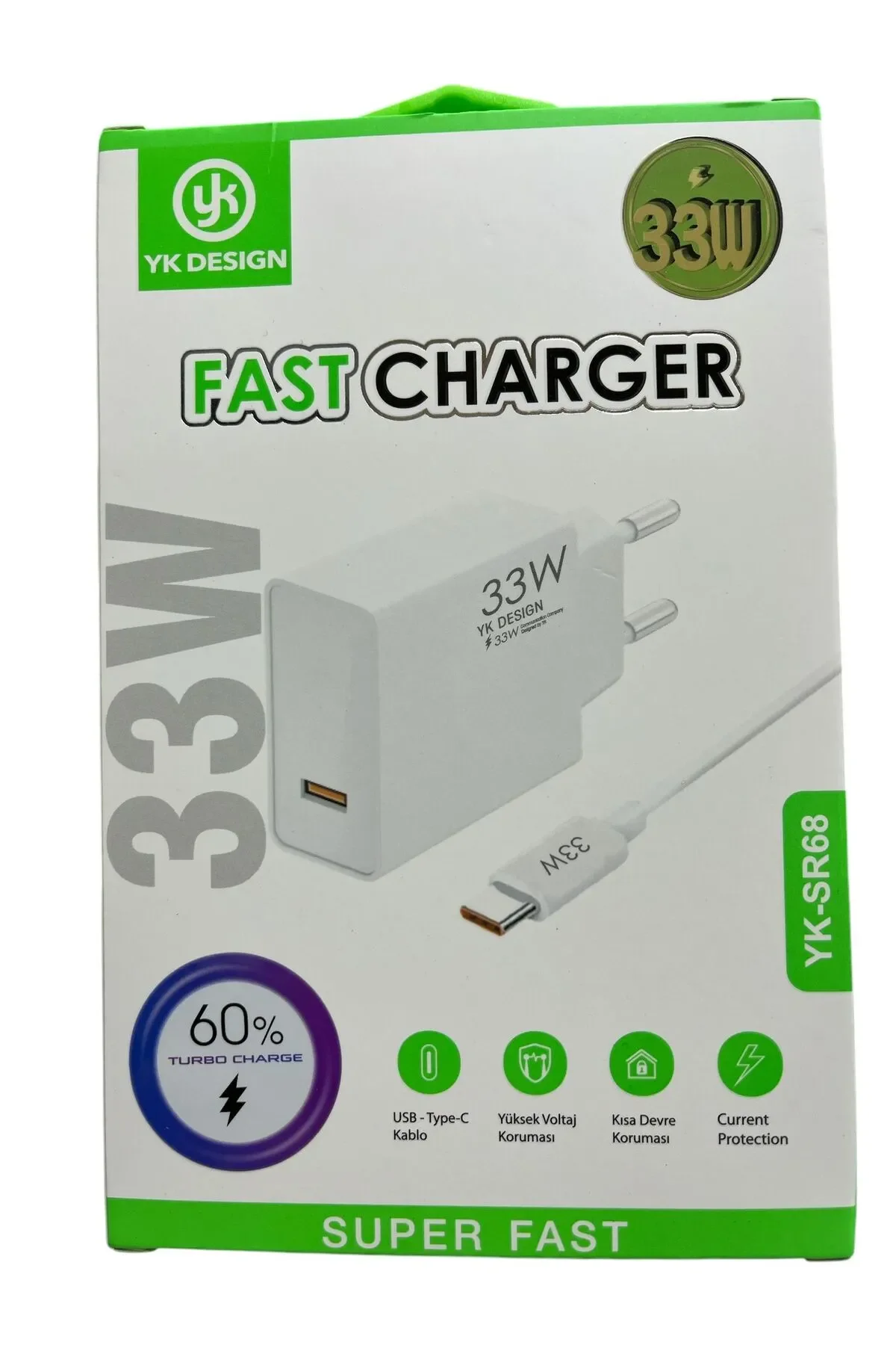 USB Type-C 33W Charger YK-SR68 (5563)