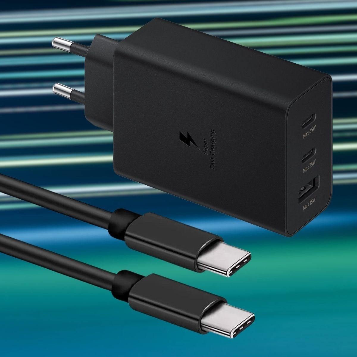 65W Hızlı Şarj Edebilen TYPE C uçlu Şarj Aleti (5563)