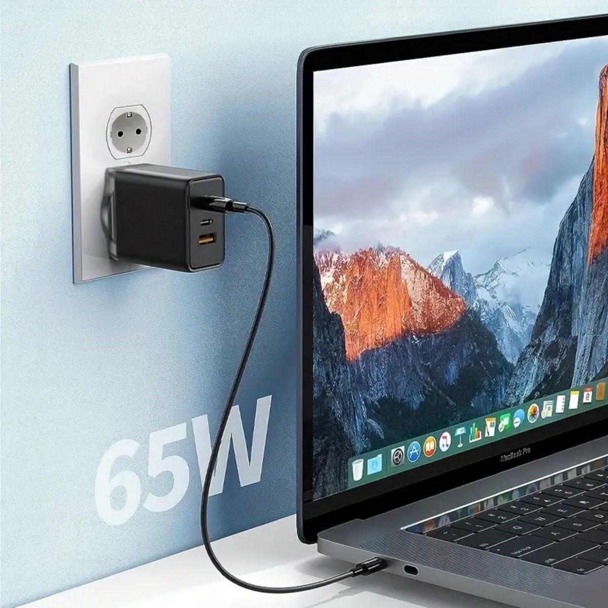 65W Hızlı Şarj Edebilen TYPE C uçlu Şarj Aleti (5563) #2