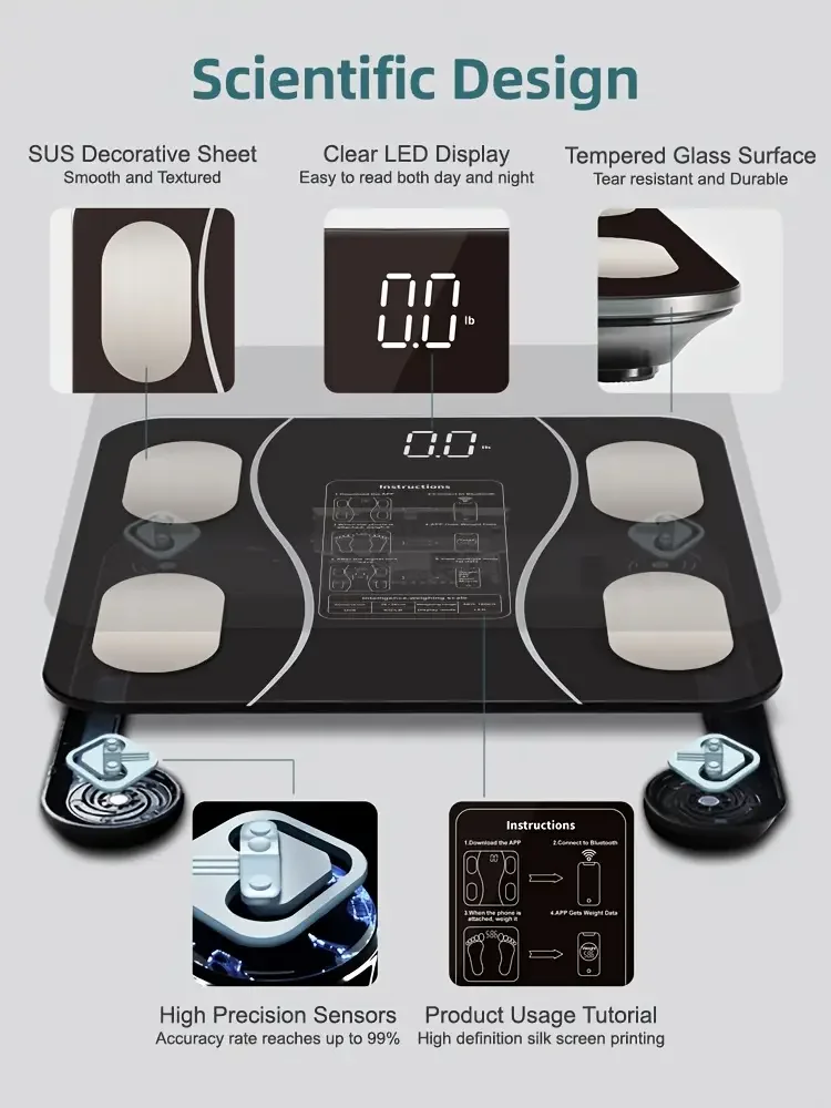 Schwarze intelligente digitale Waage FS-550 (5563) #2