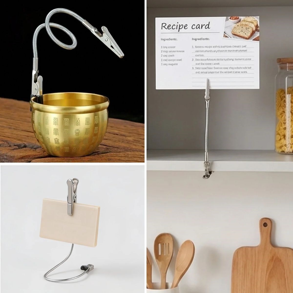 Paslanmaz Çelik Çift Kafa Timsah Klips – Isıya Dayanıklı Sinek Kovucu Bobin Tutucu &amp;amp; Kağıt Not Sabitleyici, Kıvrılabilir Esnek Gövdeli Aparat (5563) #4