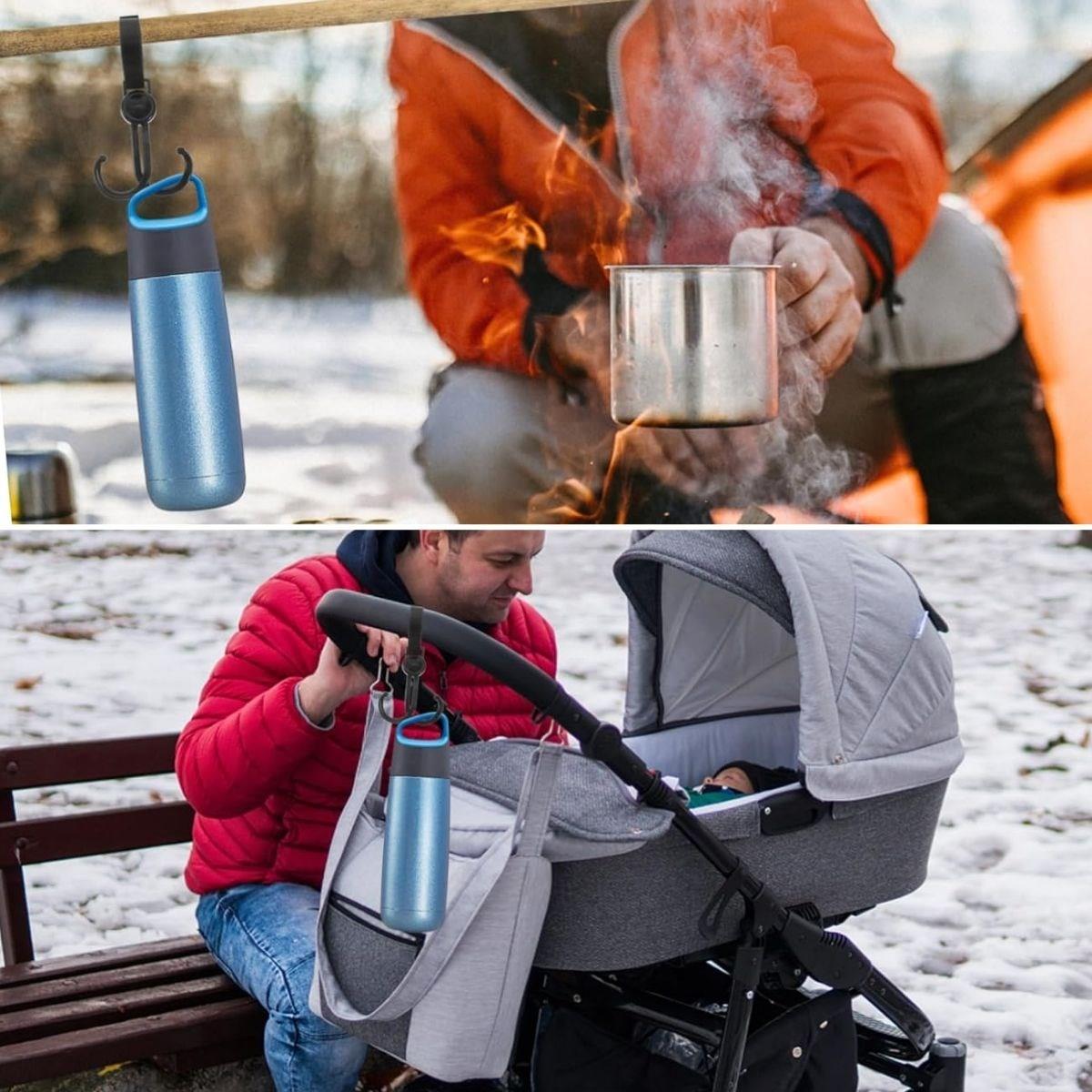 2x Kinderwagen Organizer Kunststoffhaken für Taschen (5563) #2