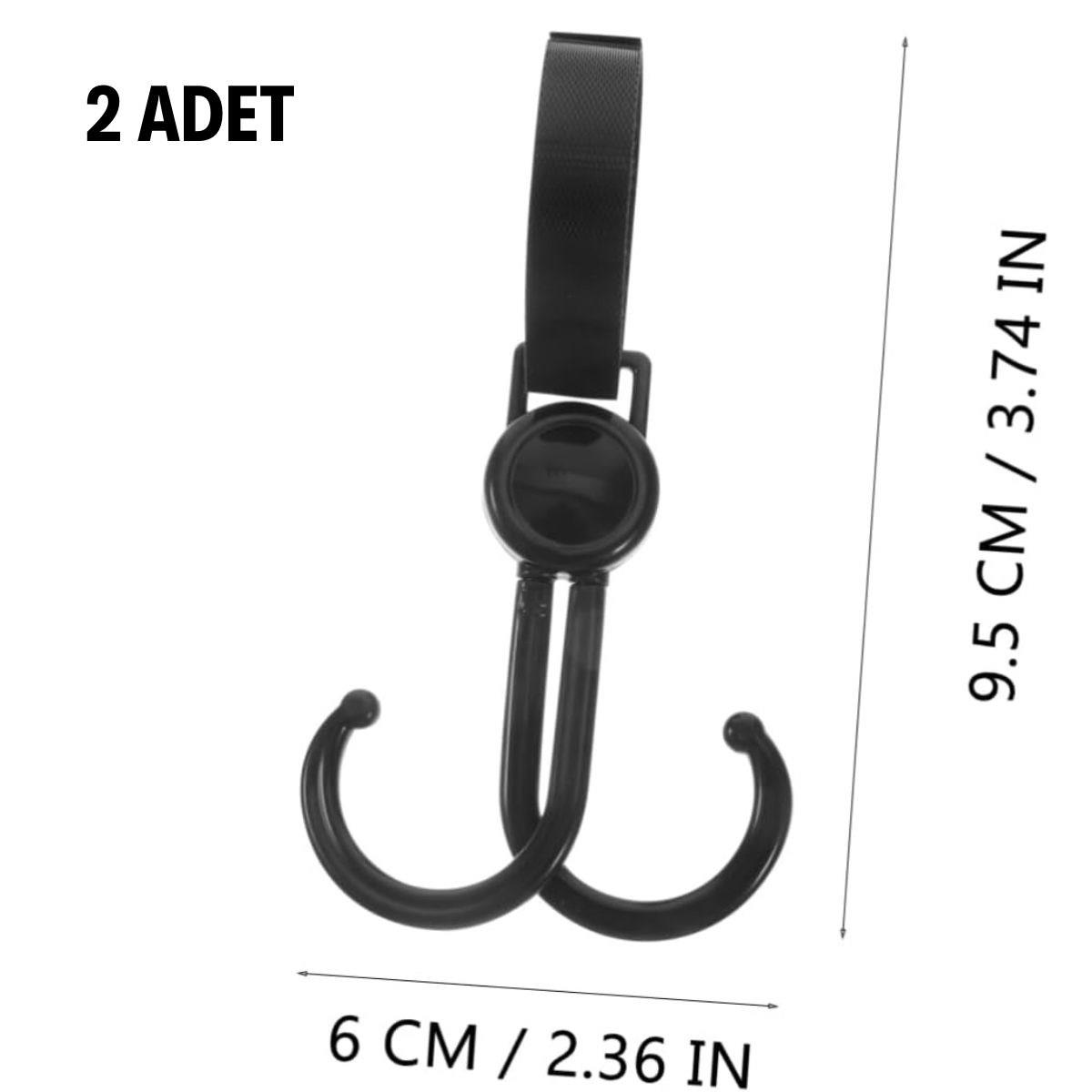 2x Kinderwagen Organizer Kunststoffhaken für Taschen (5563) #4