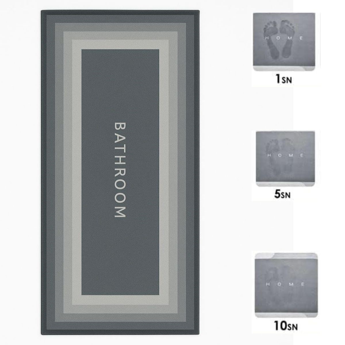 Magischer Super Wassersaugender rutschfester Badteppich 40×120 cm (5563) #2