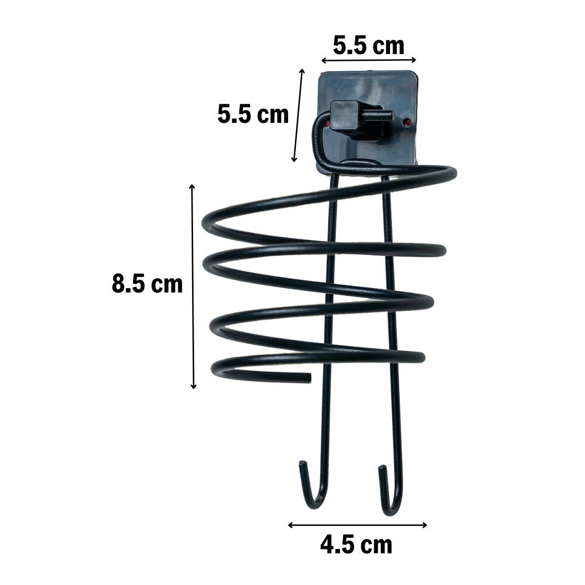 Selbstklebende schwarze Edelstahl-Föhnhalterung Haartrockner-Halter (5563) #5
