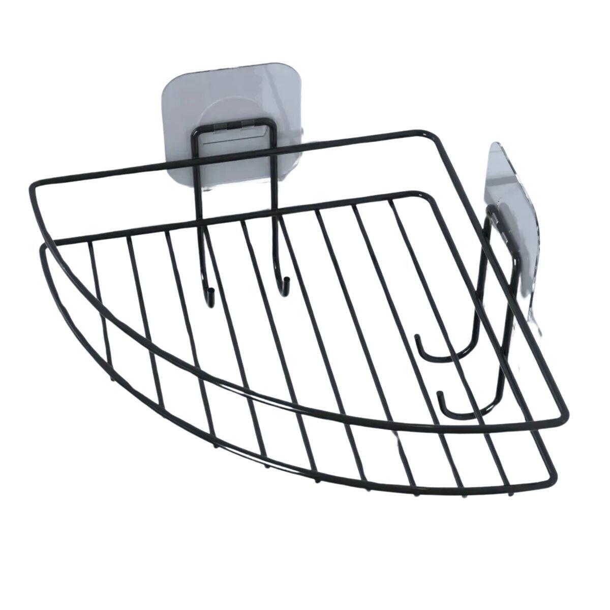 Selbstklebbare Badezimmerecke mit Haken - Eckregal Duschorganizer #4