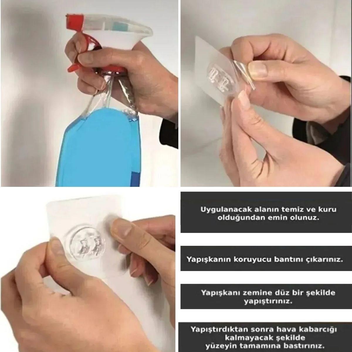 Selbstklebbare Badezimmerecke mit Haken - Eckregal Duschorganizer #5