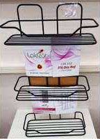 ZAMBAK 3-Tier Shelf Black White (5563)