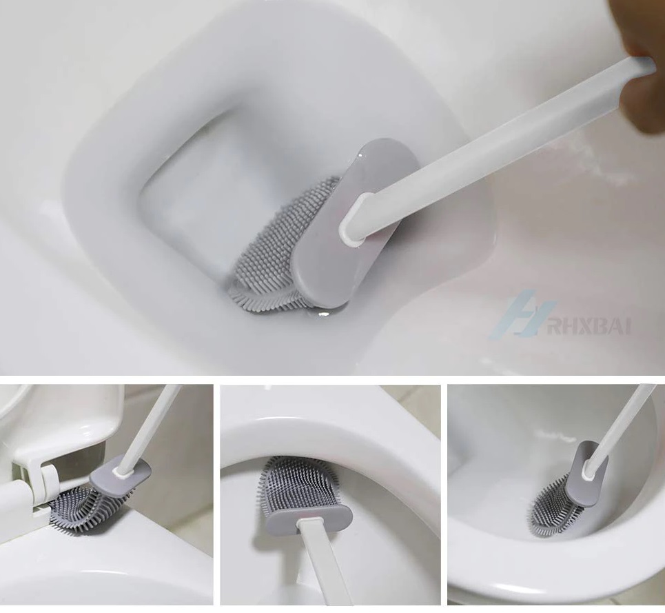 Hygienic Silicone Toilet Brush Flexible Cleaner (5563) #2