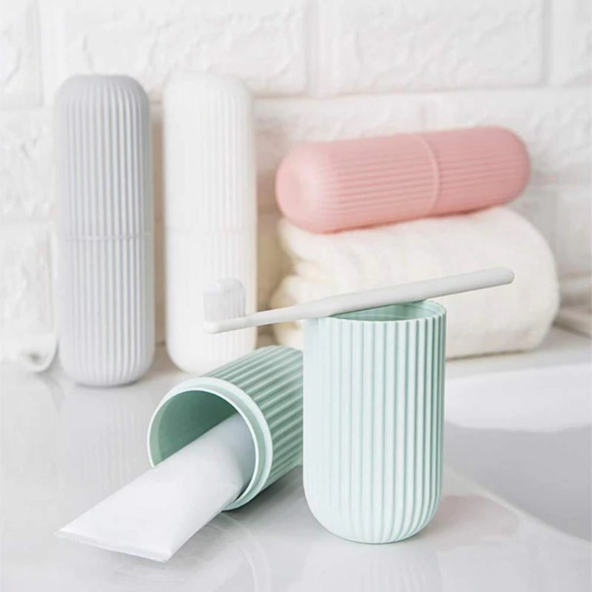 Travel Plastic Storage Container for Toothbrush, Glasses, Pens (5563) #4