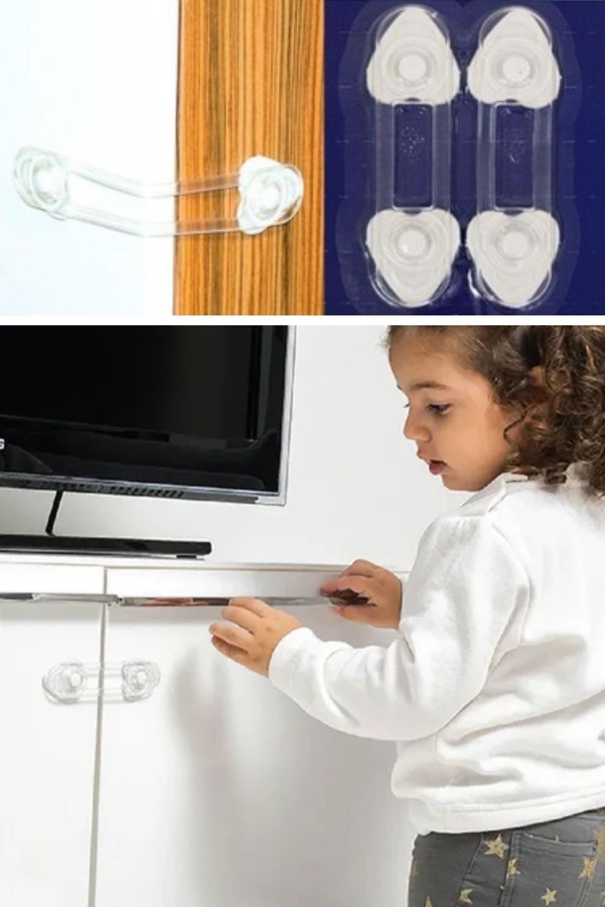 2&amp;apos;li Mini Çok Amaçlı Kilit- Çocuk Güvenlik Gereçkerli Çekmece,Dolap,Kapak Kilidi (5563) #5