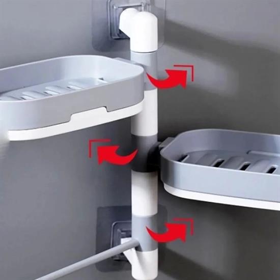 Multi-Soap Holder Functional Bathroom Soap Dish (5563) #4