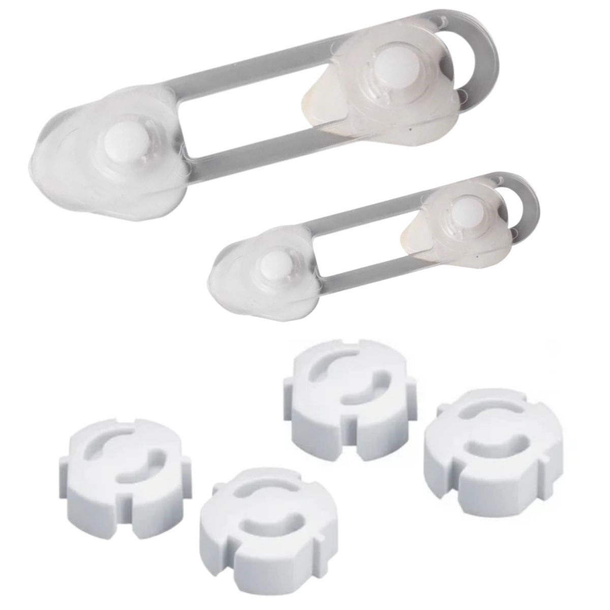 6 Parça Çocuk Güvenlik 3&amp;apos;lü Seti-2 Boy Çekmece,Dolap Kilidi ve 4 Adet Priz İçi Güvenlik Düğmesi (5563) #2