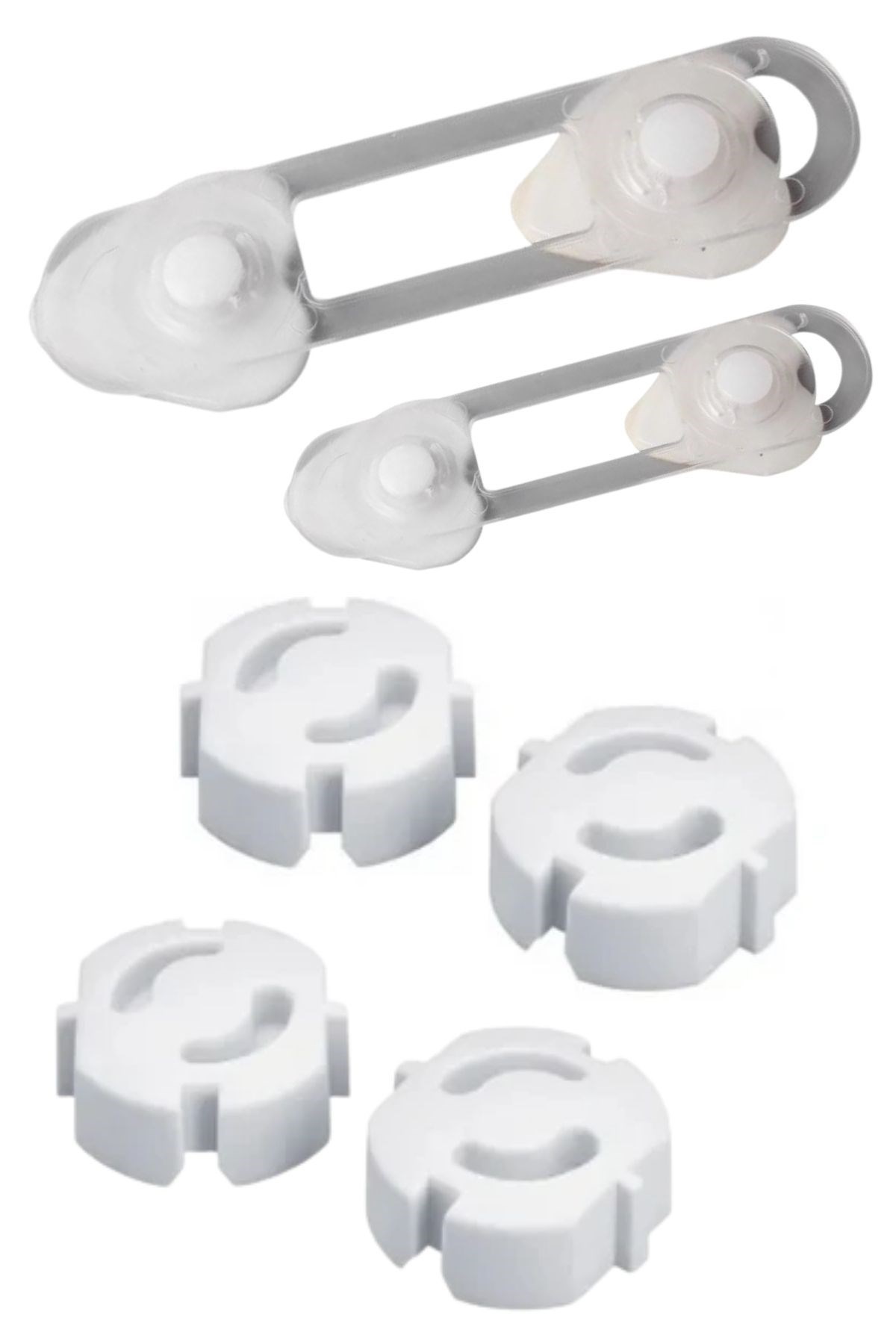 6 Parça Çocuk Güvenlik 3&amp;apos;lü Seti-2 Boy Çekmece,Dolap Kilidi ve 4 Adet Priz İçi Güvenlik Düğmesi (5563) #5