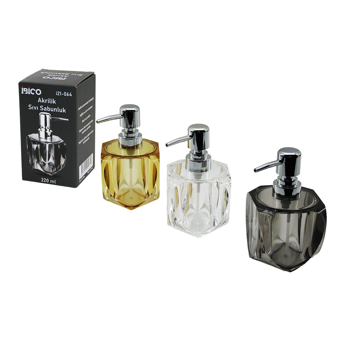 Plump Square - 4-Heart Body Transparent Colored Acrylic Liqu