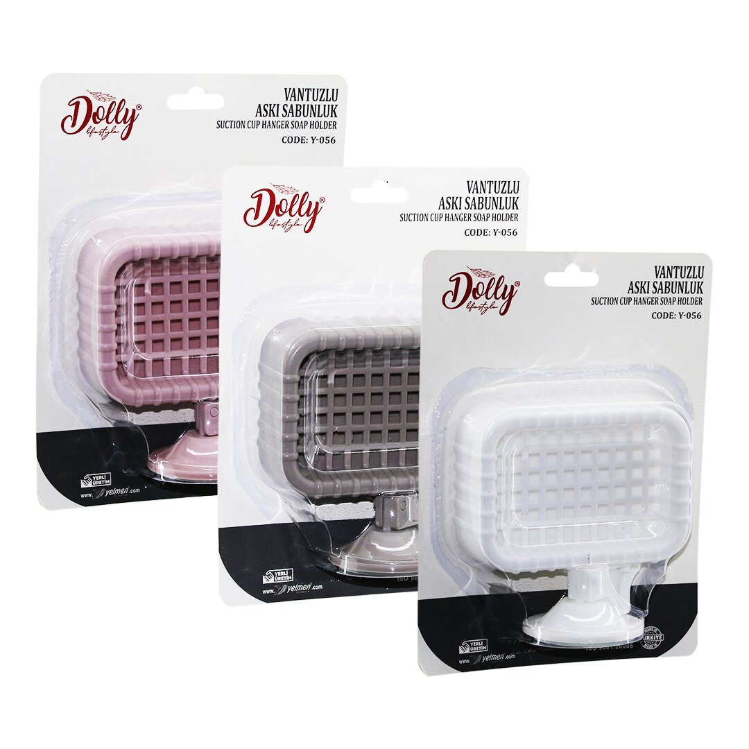 Suction Cup Solid Soap Holder Rectangle - Grid (5563)