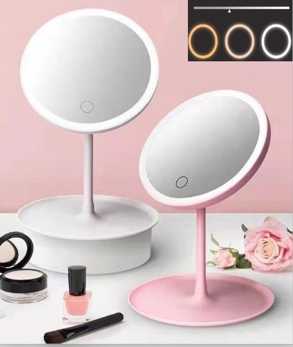 Led Işıklı Dokunmatik Makyaj Aynası 3 Kademeli Işık Ayarlı (5563)