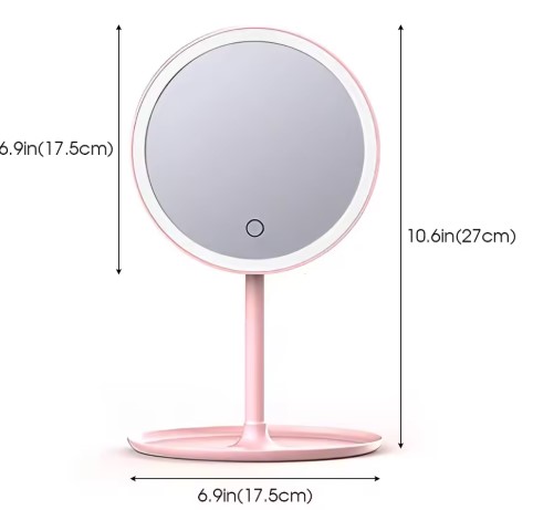 Led Işıklı Dokunmatik Makyaj Aynası 3 Kademeli Işık Ayarlı (5563) #4
