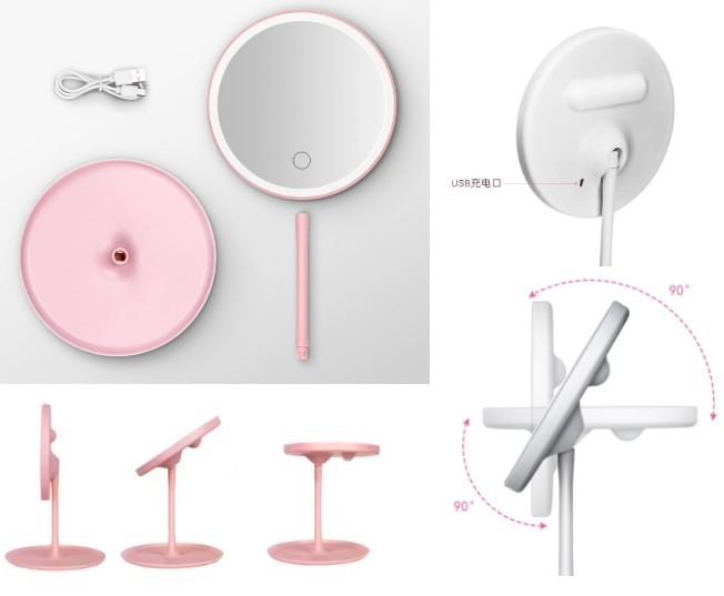 Led Işıklı Dokunmatik Makyaj Aynası 3 Kademeli Işık Ayarlı (5563) #5