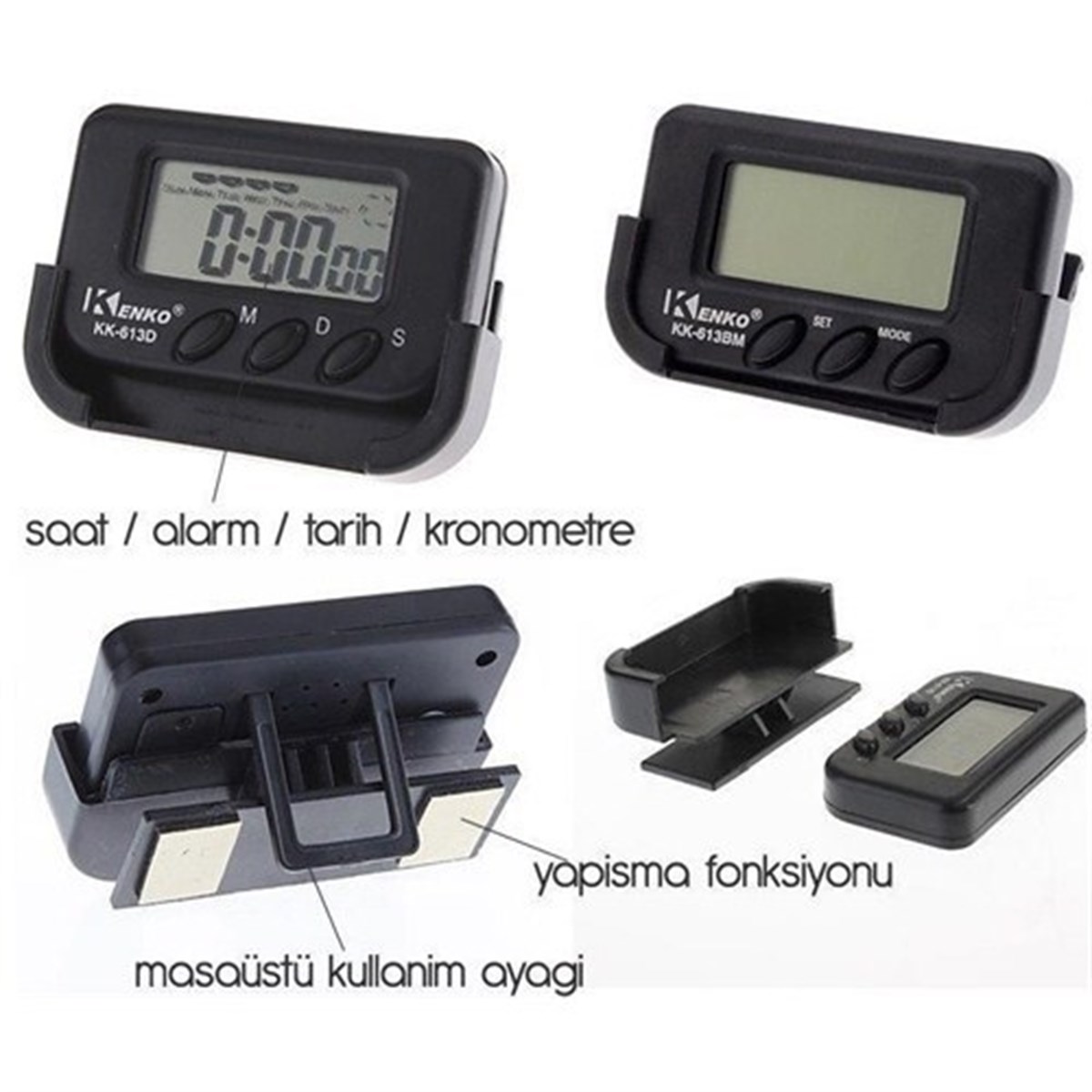 Digital Clock with Stopwatch & Alarm - Home & Car (5563)