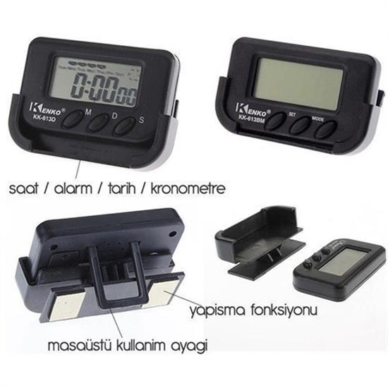 Digital Clock with Stopwatch & Alarm - Home & Car (5563) #2