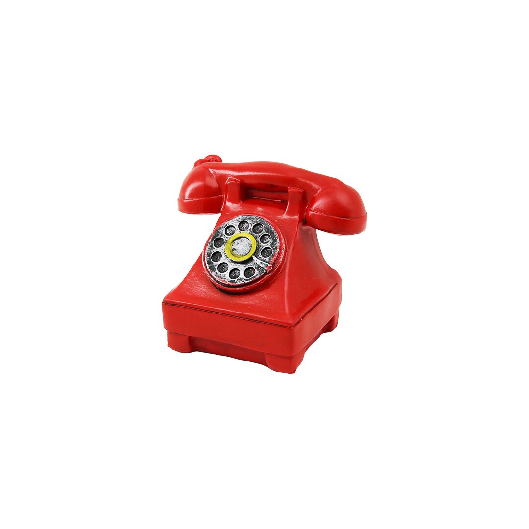 Vintage Rotary Phone Decorative Figurine 12x7.5cm Resin