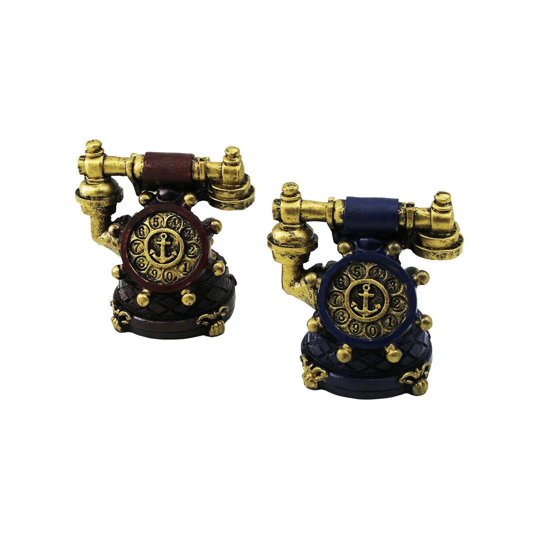 Vintage Rotary Phone Decorative Figurine - Colorful 10.5X6.5