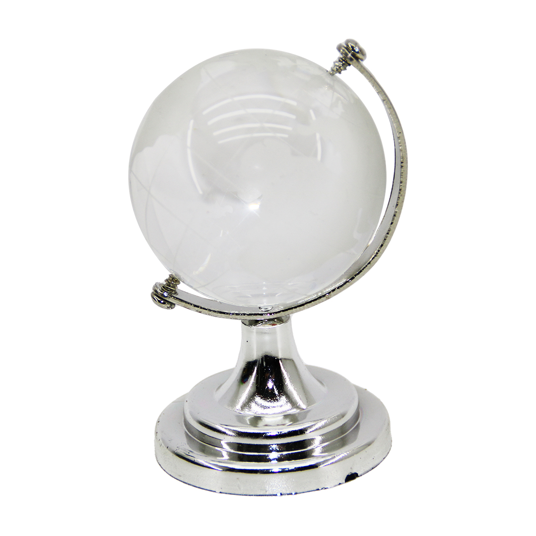 Decorative Small Transparent World Globe with Stand (5563)