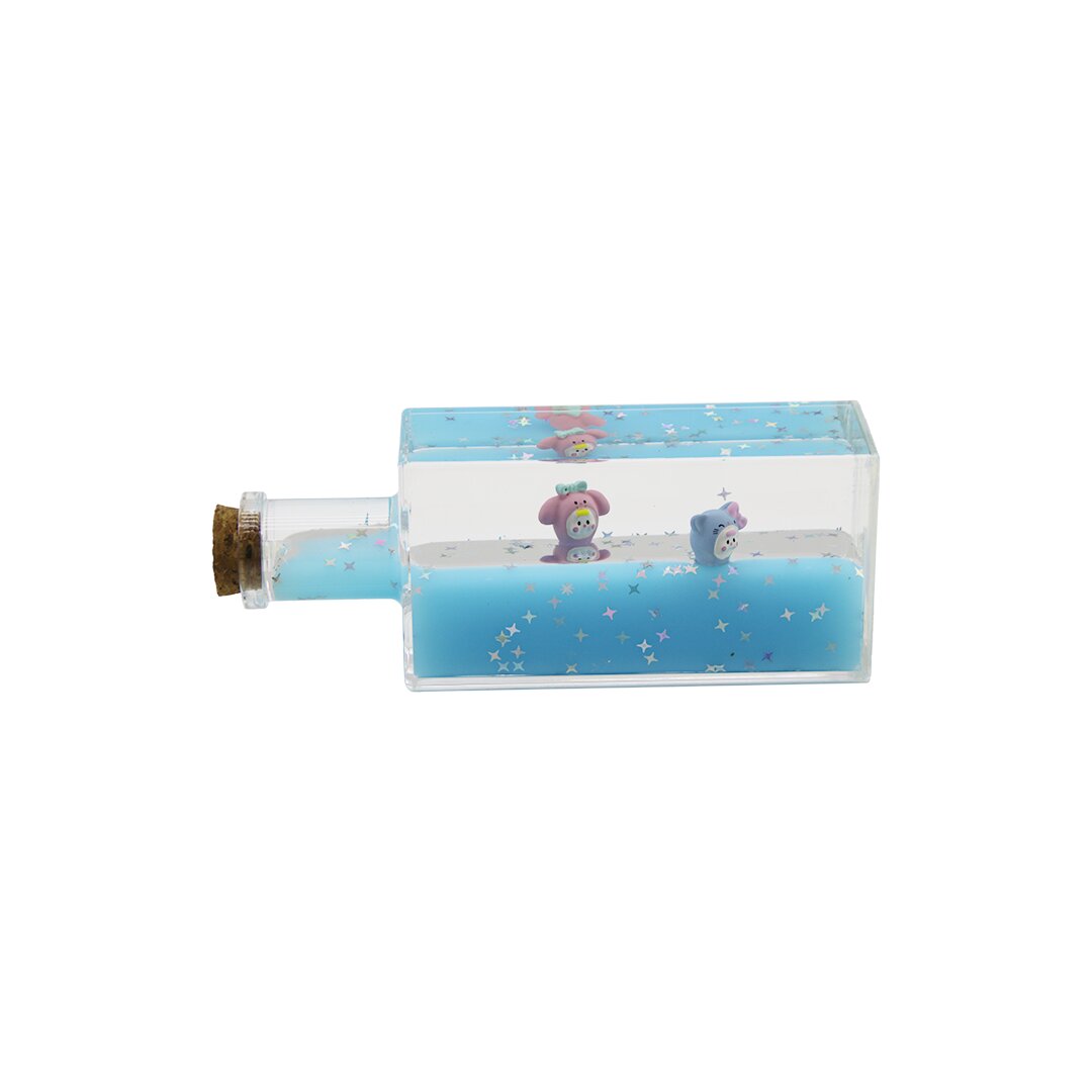 Blue Water Animal - Star Rectangular Mica Bottle Floating De